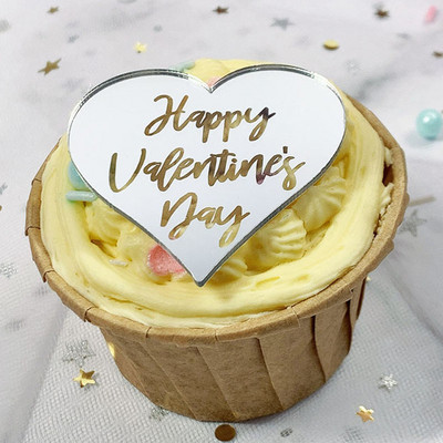 10 buc. Topper pentru tort de nuntă Topper în formă de inimă, auriu, argintiu, minimalist, cu inimă, pentru decorare pentru petrecere pentru ziua Îndrăgostiților.