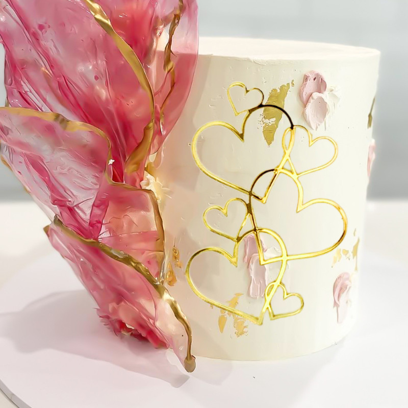 10 buc. Topper pentru tort de nuntă Topper în formă de inimă, auriu, argintiu, minimalist, cu inimă, pentru decorare pentru petrecere pentru ziua Îndrăgostiților.