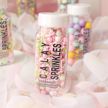 20 γραμμάρια στρογγυλά βρώσιμα λευκά λουλούδια με ζάχαρες λουλούδια Διακόσμηση κέικ DIY Sprinkles Cake Baking Fondant Ζάχαρη σοκολάτα Δώρα