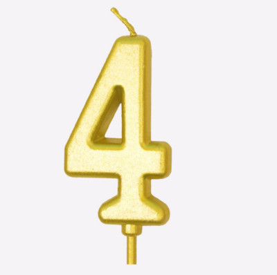 Număr de aur 0-9 Lumânări pentru Tort La mulți ani Decor Topper Articole pentru petreceri Decoras Lumânări Articole pentru decorarea casei DIY Număr Lumânări