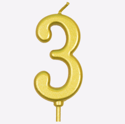 Număr de aur 0-9 Lumânări pentru Tort La mulți ani Decor Topper Articole pentru petreceri Decoras Lumânări Articole pentru decorarea casei DIY Număr Lumânări