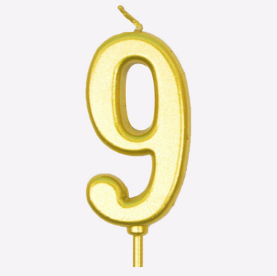 Număr de aur 0-9 Lumânări pentru Tort La mulți ani Decor Topper Articole pentru petreceri Decoras Lumânări Articole pentru decorarea casei DIY Număr Lumânări