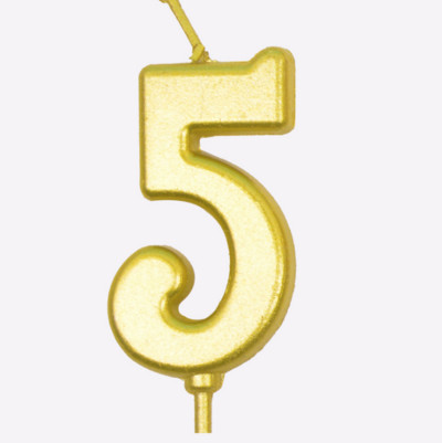 Număr de aur 0-9 Lumânări pentru Tort La mulți ani Decor Topper Articole pentru petreceri Decoras Lumânări Articole pentru decorarea casei DIY Număr Lumânări