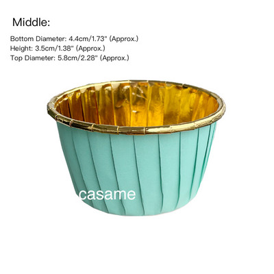 48 τμχ Cupcake Liner Φλυτζάνι ψησίματος Χάρτινες θήκες για μάφιν Κουτί κέικ Κουτί Τάρτες αυγών Δίσκος φόρμα κέικ Εργαλεία διακόσμησης Γάμου