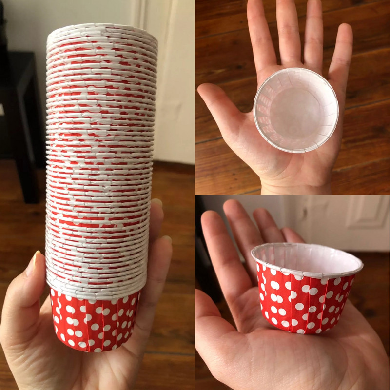 48 τμχ Cupcake Liner Φλυτζάνι ψησίματος Χάρτινες θήκες για μάφιν Κουτί κέικ Κουτί Τάρτες αυγών Δίσκος φόρμα κέικ Εργαλεία διακόσμησης Γάμου