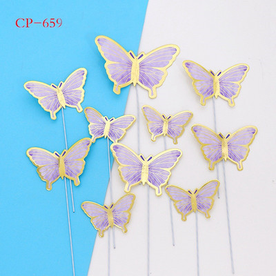 Leptir Zastavica za tortu Višebojna obljetnica Sretan rođendan Vjenčanje Poklopac za kolače Pečenje Party Zastavica Baby Shower Dekoracija torte