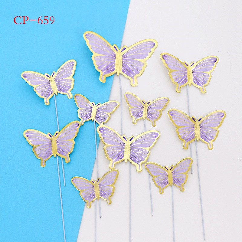 Tauriņu kūkas karogs daudzkrāsains jubilejas gads, kāzas, kūkas cepšanas ballītes karogs bērnu dušas kūkas dekors