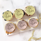 10 buc. Decoratiuni pentru tort pentru petrecere pentru Baby Shower, oglindă acrilice, Topper pentru tort pentru aniversare, pentru copii DIY Oh Baby Cakecup Topper Accesorii pentru copt