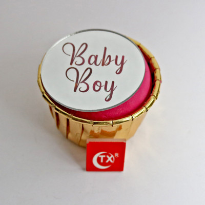 10 buc. Decoratiuni pentru tort pentru petrecere pentru Baby Shower, oglindă acrilice, Topper pentru tort pentru aniversare, pentru copii DIY Oh Baby Cakecup Topper Accesorii pentru copt