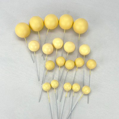 20 τμχ Toppers για τούρτες Glitter Πράσινο Λευκό Ροζ Χρυσό Διακοσμήσεις για τούρτα Sphere Ball Cake Topper για Γαμήλια γενέθλια Baby Shower