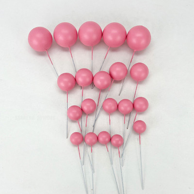 20 τμχ Toppers για τούρτες Glitter Πράσινο Λευκό Ροζ Χρυσό Διακοσμήσεις για τούρτα Sphere Ball Cake Topper για Γαμήλια γενέθλια Baby Shower