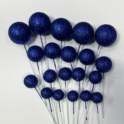 20 τμχ Toppers για τούρτες Glitter Πράσινο Λευκό Ροζ Χρυσό Διακοσμήσεις για τούρτα Sphere Ball Cake Topper για Γαμήλια γενέθλια Baby Shower