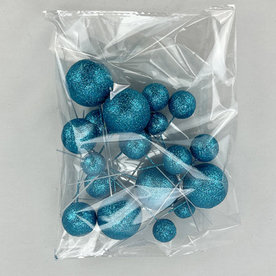 20 τμχ Toppers για τούρτες Glitter Πράσινο Λευκό Ροζ Χρυσό Διακοσμήσεις για τούρτα Sphere Ball Cake Topper για Γαμήλια γενέθλια Baby Shower