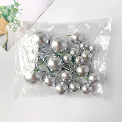 20 τμχ Toppers για τούρτες Glitter Πράσινο Λευκό Ροζ Χρυσό Διακοσμήσεις για τούρτα Sphere Ball Cake Topper για Γαμήλια γενέθλια Baby Shower