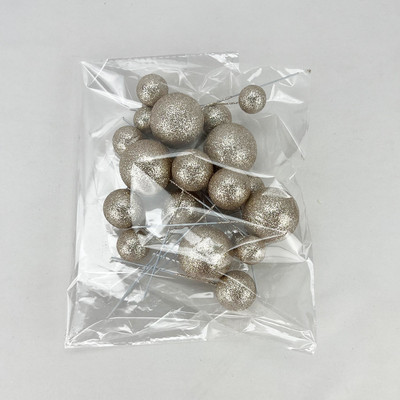 20 τμχ Toppers για τούρτες Glitter Πράσινο Λευκό Ροζ Χρυσό Διακοσμήσεις για τούρτα Sphere Ball Cake Topper για Γαμήλια γενέθλια Baby Shower