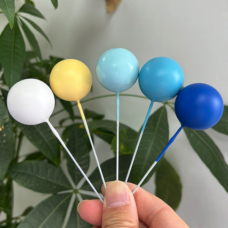 20 бр топки за торта Блестящо зелено бяло розово злато Декорации за торта Сферична топка Топпер за торта за рожден ден Сватба Baby Shower