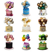 1 σετ κομφετί παγιέτες 5 ιντσών Μπαλόνια Τούρτα Τούρτα Γάμος Γενέθλια Φύλο Αποκάλυψη για την Ημέρα του Αγίου Βαλεντίνου DIY Διακοσμήσεις τούρτας για πάρτι