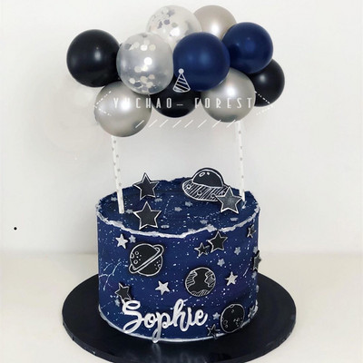 1 σετ κομφετί παγιέτες 5 ιντσών Μπαλόνια Τούρτα Τούρτα Γάμος Γενέθλια Φύλο Αποκάλυψη για την Ημέρα του Αγίου Βαλεντίνου DIY Διακοσμήσεις τούρτας για πάρτι