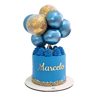 1 σετ κομφετί παγιέτες 5 ιντσών Μπαλόνια Τούρτα Τούρτα Γάμος Γενέθλια Φύλο Αποκάλυψη για την Ημέρα του Αγίου Βαλεντίνου DIY Διακοσμήσεις τούρτας για πάρτι