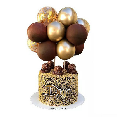 1 σετ κομφετί παγιέτες 5 ιντσών Μπαλόνια Τούρτα Τούρτα Γάμος Γενέθλια Φύλο Αποκάλυψη για την Ημέρα του Αγίου Βαλεντίνου DIY Διακοσμήσεις τούρτας για πάρτι