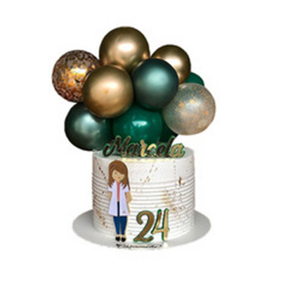 1 σετ κομφετί παγιέτες 5 ιντσών Μπαλόνια Τούρτα Τούρτα Γάμος Γενέθλια Φύλο Αποκάλυψη για την Ημέρα του Αγίου Βαλεντίνου DIY Διακοσμήσεις τούρτας για πάρτι