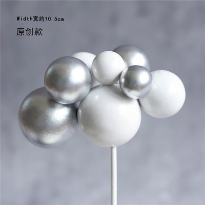 Noble mitmevärviline palliline lilleline koogipea sünnipäevakaunistuseks Baby Shower aastapäeva küpsetustarbed Sinised magustoidud armastuskingitused