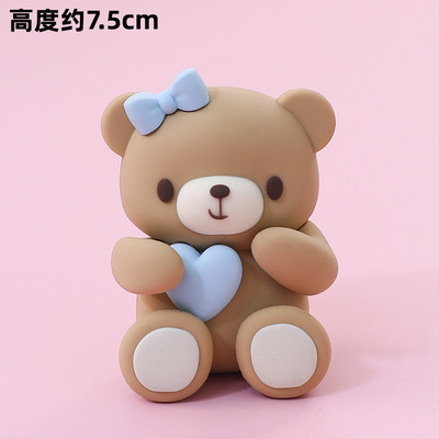 Bear Cake Toppers Διακόσμηση τούρτας γενεθλίων Λαστιχένια φιγούρα αρκουδάκι αφρός Μπάλες Cupcake Toppers Baby Shower Teddy Bear Θεματικό Πάρτυ