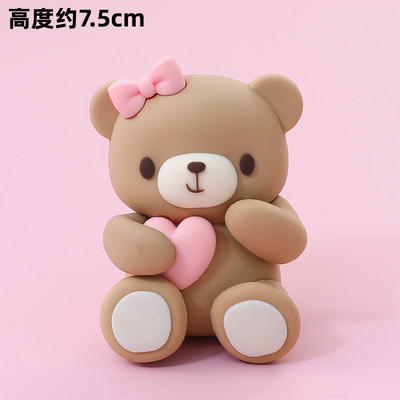 Bear Cake Toppers Διακόσμηση τούρτας γενεθλίων Λαστιχένια φιγούρα αρκουδάκι αφρός Μπάλες Cupcake Toppers Baby Shower Teddy Bear Θεματικό Πάρτυ