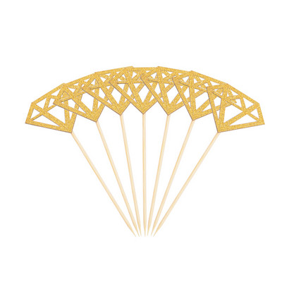 20 de bucăți, auriu, argint, sclipici, inel cu diamante, pentru cupcake, pentru tort, pentru nuntă, pentru cupcake, pentru petrecerea de aniversare, pentru decorare de nuntă