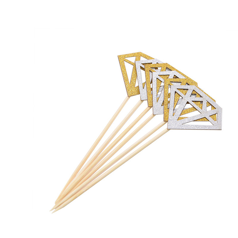 20 de bucăți, auriu, argint, sclipici, inel cu diamante, pentru cupcake, pentru tort, pentru nuntă, pentru cupcake, pentru petrecerea de aniversare, pentru decorare de nuntă