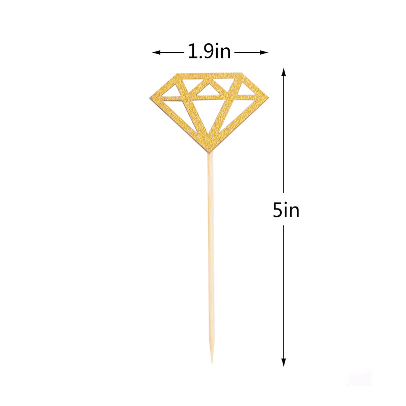 20 de bucăți, auriu, argint, sclipici, inel cu diamante, pentru cupcake, pentru tort, pentru nuntă, pentru cupcake, pentru petrecerea de aniversare, pentru decorare de nuntă