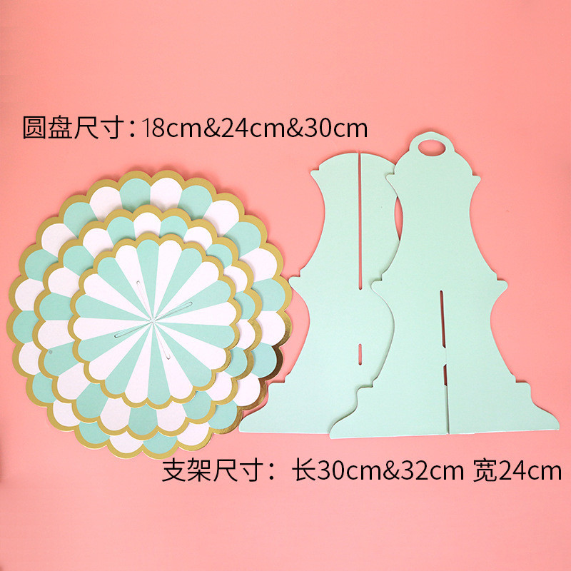 Suporturi pentru prăjituri din hârtie pentru acadele, dantelă de aurire pentru ziua de naștere, ceai de după-amiază, cu trei straturi, pentru desert, decor pentru petreceri, pentru copii, decembrie