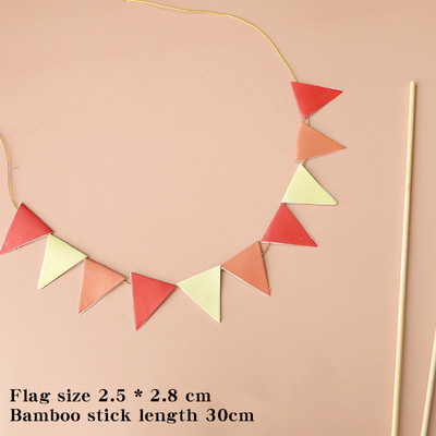 Mini daudz laimes dzimšanas dienā reklāmkarogu kūkas virskārtas ballītes kūkas dekorēšanas piederumi ar rokām darināti ķekaru vītnes vimpeļu karogi