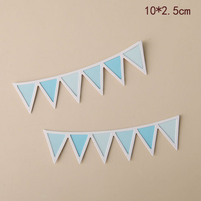 Mini daudz laimes dzimšanas dienā reklāmkarogu kūkas virskārtas ballītes kūkas dekorēšanas piederumi ar rokām darināti ķekaru vītnes vimpeļu karogi