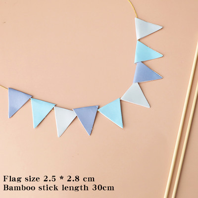 Mini daudz laimes dzimšanas dienā reklāmkarogu kūkas virskārtas ballītes kūkas dekorēšanas piederumi ar rokām darināti ķekaru vītnes vimpeļu karogi