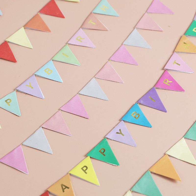 Mini daudz laimes dzimšanas dienā reklāmkarogu kūkas virskārtas ballītes kūkas dekorēšanas piederumi ar rokām darināti ķekaru vītnes vimpeļu karogi