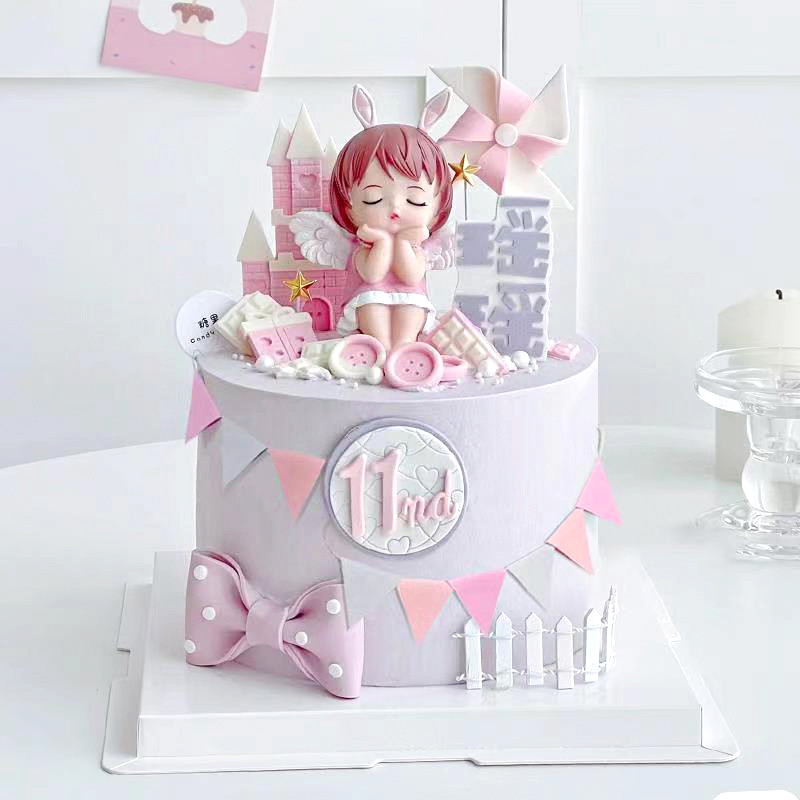 Mini daudz laimes dzimšanas dienā reklāmkarogu kūkas virskārtas ballītes kūkas dekorēšanas piederumi ar rokām darināti ķekaru vītnes vimpeļu karogi