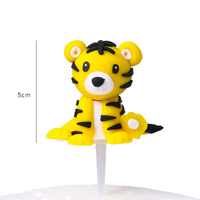 Γελοιογραφία Rabbit Toy Cake Toppers Soft Pottery Animals Mini Bunny Figurines Διακόσμηση τούρτας Baby Shower Πασχαλινό παιδικό πάρτι γενεθλίων
