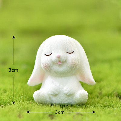 Γελοιογραφία Rabbit Toy Cake Toppers Soft Pottery Animals Mini Bunny Figurines Διακόσμηση τούρτας Baby Shower Πασχαλινό παιδικό πάρτι γενεθλίων