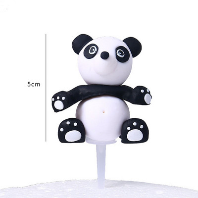 Γελοιογραφία Rabbit Toy Cake Toppers Soft Pottery Animals Mini Bunny Figurines Διακόσμηση τούρτας Baby Shower Πασχαλινό παιδικό πάρτι γενεθλίων