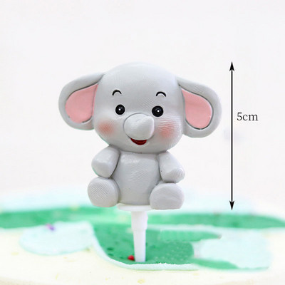 Γελοιογραφία Rabbit Toy Cake Toppers Soft Pottery Animals Mini Bunny Figurines Διακόσμηση τούρτας Baby Shower Πασχαλινό παιδικό πάρτι γενεθλίων