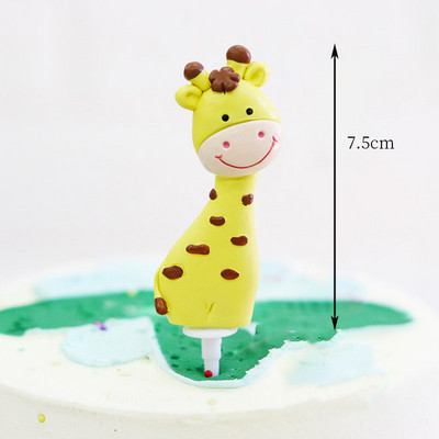 Γελοιογραφία Rabbit Toy Cake Toppers Soft Pottery Animals Mini Bunny Figurines Διακόσμηση τούρτας Baby Shower Πασχαλινό παιδικό πάρτι γενεθλίων