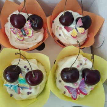 50 τμχ Μικτή πεταλούδα βρώσιμη κολλώδης γκοφρέτα Ρυζόχαρτο για Cupcake Επιδόρπιο για Διακοσμήσεις τούρτας γενεθλίων γάμου
