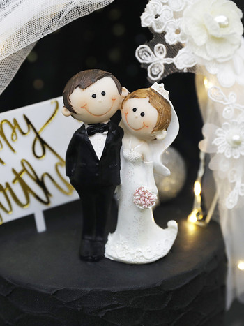 Prince & Princess Resin Wedding Doll Cake Topper ρομαντικός γάμος νύφης και γαμπρού για διακόσμηση γαμήλιας τούρτας γενεθλίων