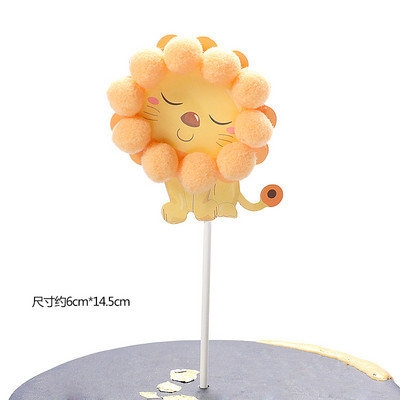 Zsiráf oroszlán majom elefánt erdei dzsungel állatok témája sütemény topper szafari parti kellékek Boldog születésnapot torta dekoráció gyerekek kedvencei