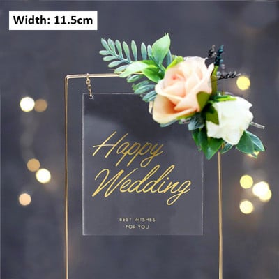 1 set Topper pentru tort acrilic La mulți ani, cap de flori de mătase artificială, decorație de petrecere pentru baby shower, cadou DIY, provizii de copt pentru trandafiri