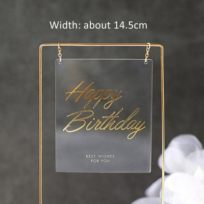 1 set Topper pentru tort acrilic La mulți ani, cap de flori de mătase artificială, decorație de petrecere pentru baby shower, cadou DIY, provizii de copt pentru trandafiri