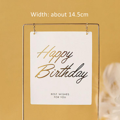 1 set Topper pentru tort acrilic La mulți ani, cap de flori de mătase artificială, decorație de petrecere pentru baby shower, cadou DIY, provizii de copt pentru trandafiri