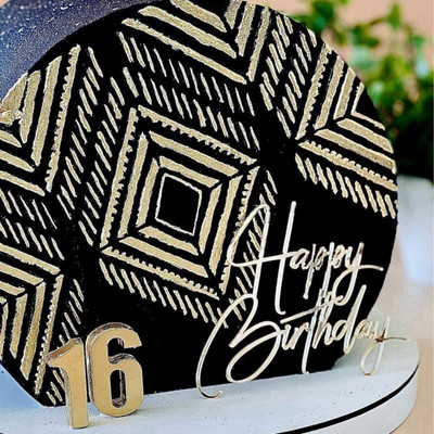 Ins Simple Style Happy Birthday Cake Topper Χρυσό ασημί Ακρυλικό Παιδικό δώρο Cupcake Toppers Baby Shower Dessert