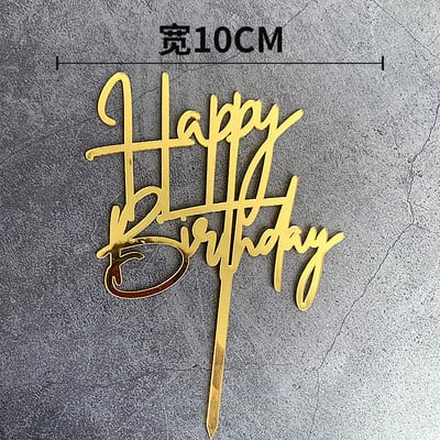 Jauns krievu stila akrila daudz laimes dzimšanas dienas kūkas ziedu tauriņš dzimšanas dienas ballītei deserta dekorēšanai.